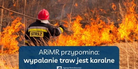 ARiMR przypomina wypalanie traw jest karalne